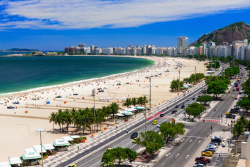 Fototapeta na wymiar Copacabana beach in Rio de Janeiro, Brazil