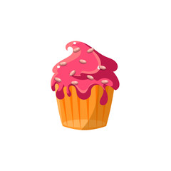 Cute Cupcake With Running Icing