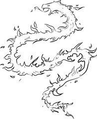 sketch of fire snake © Kazakova Maryia