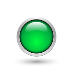 Round green web button