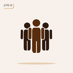 Vector illustration showing teamwork. Business concept. Sign and symbol