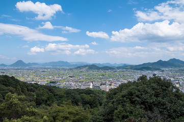 Fototapeta na wymiar 象頭山から見る香川の風景２