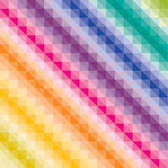 Rainbow vector background with triangles