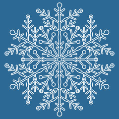 Pretty Vector Round Snowflake