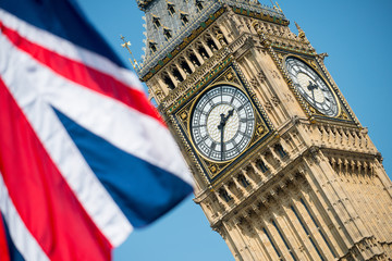 Fototapeta na wymiar UK Icons - Union Jack & Big Ben