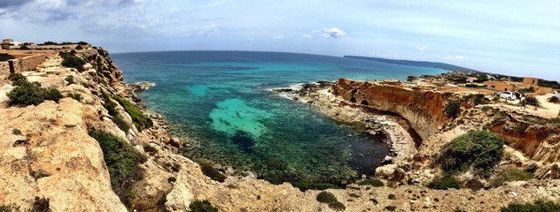  Rock beach in Formentera Spain
