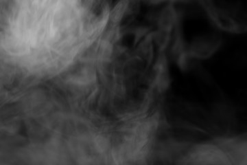Cloud of smoke on black background. Selective focus - 113521564