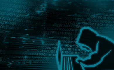 Digital background concept of Internet Security, system hacked