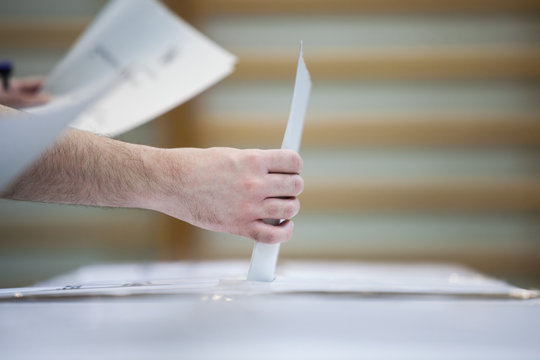 Voting hand detail