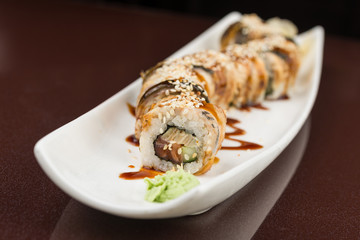 Sushi set with salmon