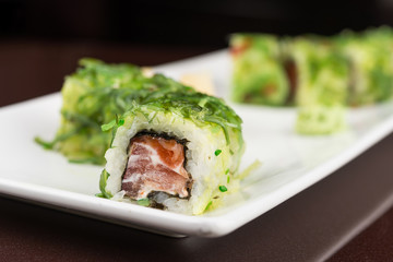 tasty seafood sushi