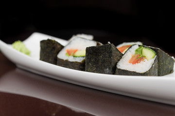 tasty seafood sushi