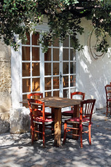 picturesque terrace in southern France