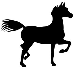 black horse silhouette