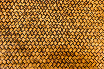 Texture of bamboo handicraft detail