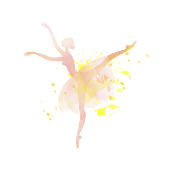 ballet dancer watercolor illustration