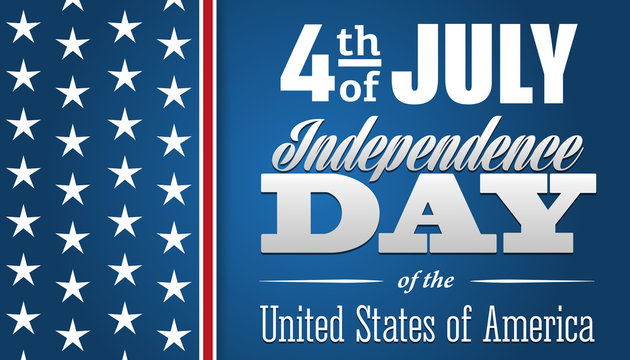 American independence day design. Fourth of July patriotic banner