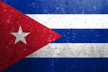 Cuba Grunge Flag