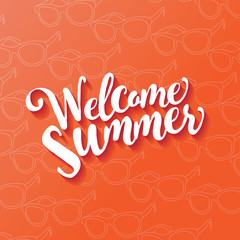 Welcome summer design. EPS 10 vector.