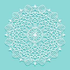 Mandala white lace ornament