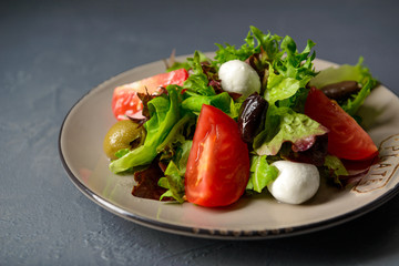 Close-up photo of spring vitamin fresh salad