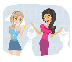 wedding planner and bride