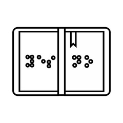 Braille icon, outline style