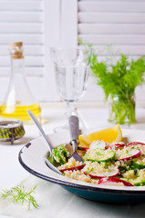 Salad with quinoa and vegetables