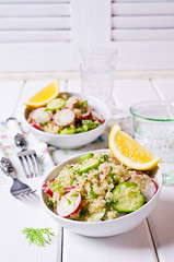 Salad with quinoa and vegetables