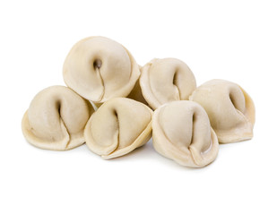 Raw homemade meat dumplings