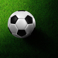 Fototapeta premium soccer football on grass field