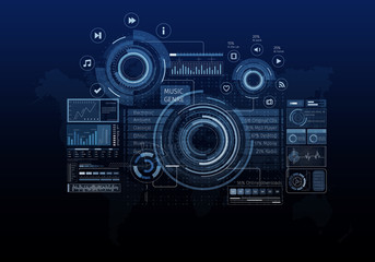 Obraz premium Media business background