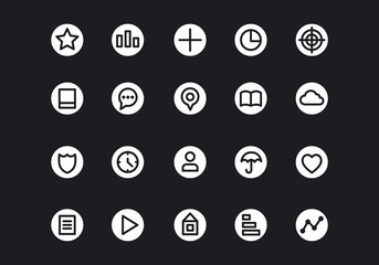 Icons design tample