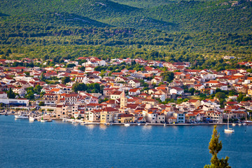 Fototapeta na wymiar Town of Pirovac aerial view