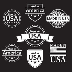 Collection of made in the USA labels