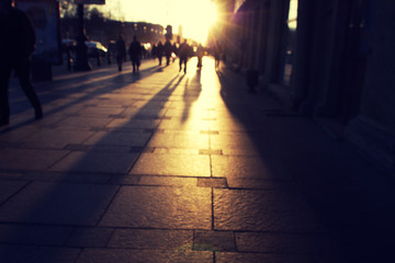 silhouettes of people