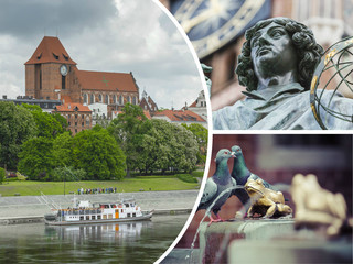 Fototapeta premium Collage of Torun (Poland) images - travel background (my photos)