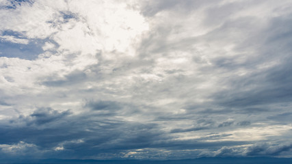 color of dramatic sky with cloud at sunset