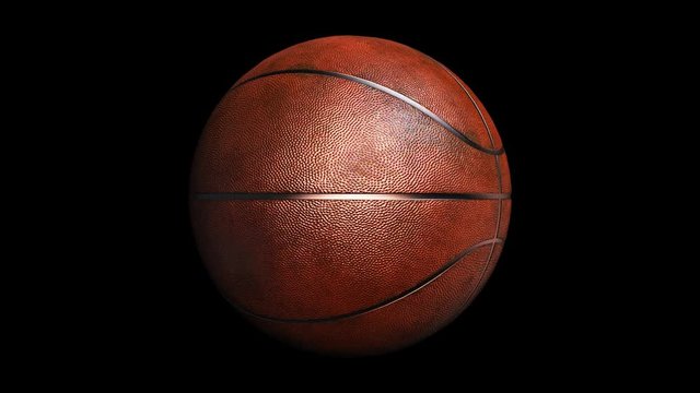 バスケットボール　CG　10秒ループ素材(アルファチャンネル付き)