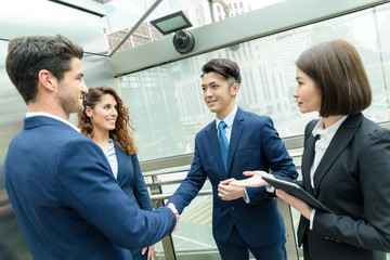 Business people hand shaking to the new contract
