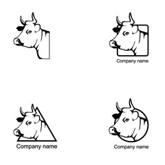 Set of Cow logo