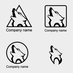Set of wolf logo