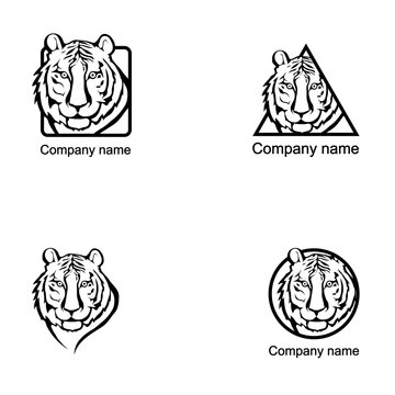 Set of tiger logo