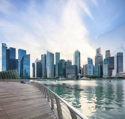 Obraz na płótnie Canvas View of central Singapore skyline