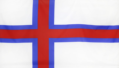 Obraz premium Faroe Islands Flag real fabric seamless close up
