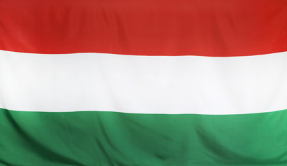  Hungary Flag real fabric seamless close up