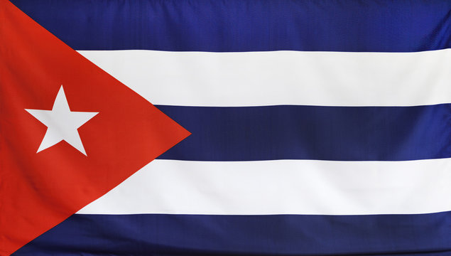  Cuba Flag real fabric seamless close up