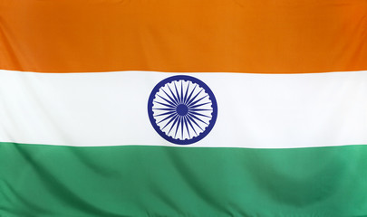  India Flag real fabric seamless close up