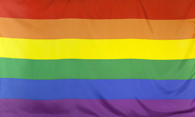  Rainbow Flag real fabric seamless close up