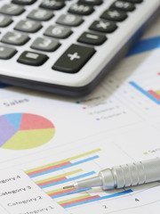 Obraz premium Sales and financial business report